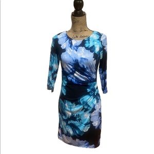 Petite Blue Floral Dress